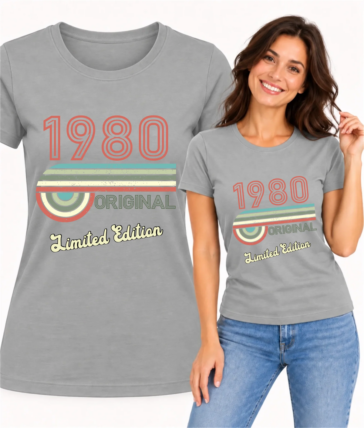 Koszulka damska urodzinowa retro z personalizowanym rokiem urodzenia Limited Edition U31