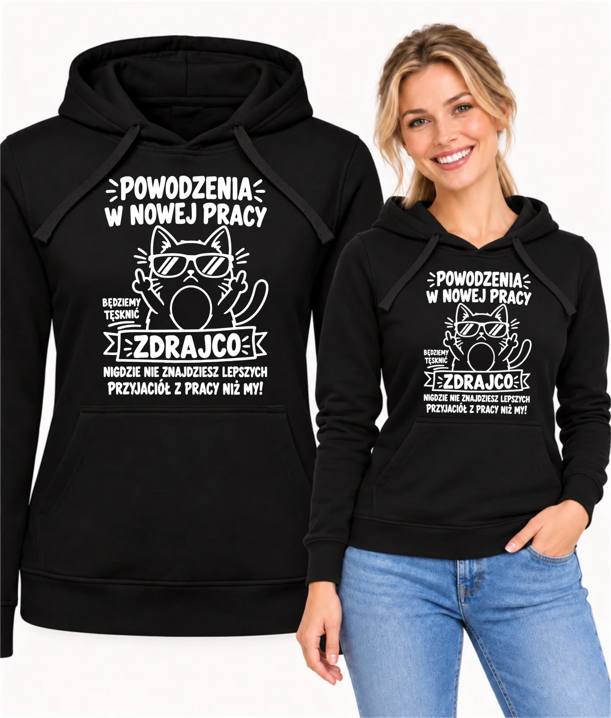 Bluza damska z kapturem na odejście z pracy - Powodzenia w nowej pracy, zdrajco!