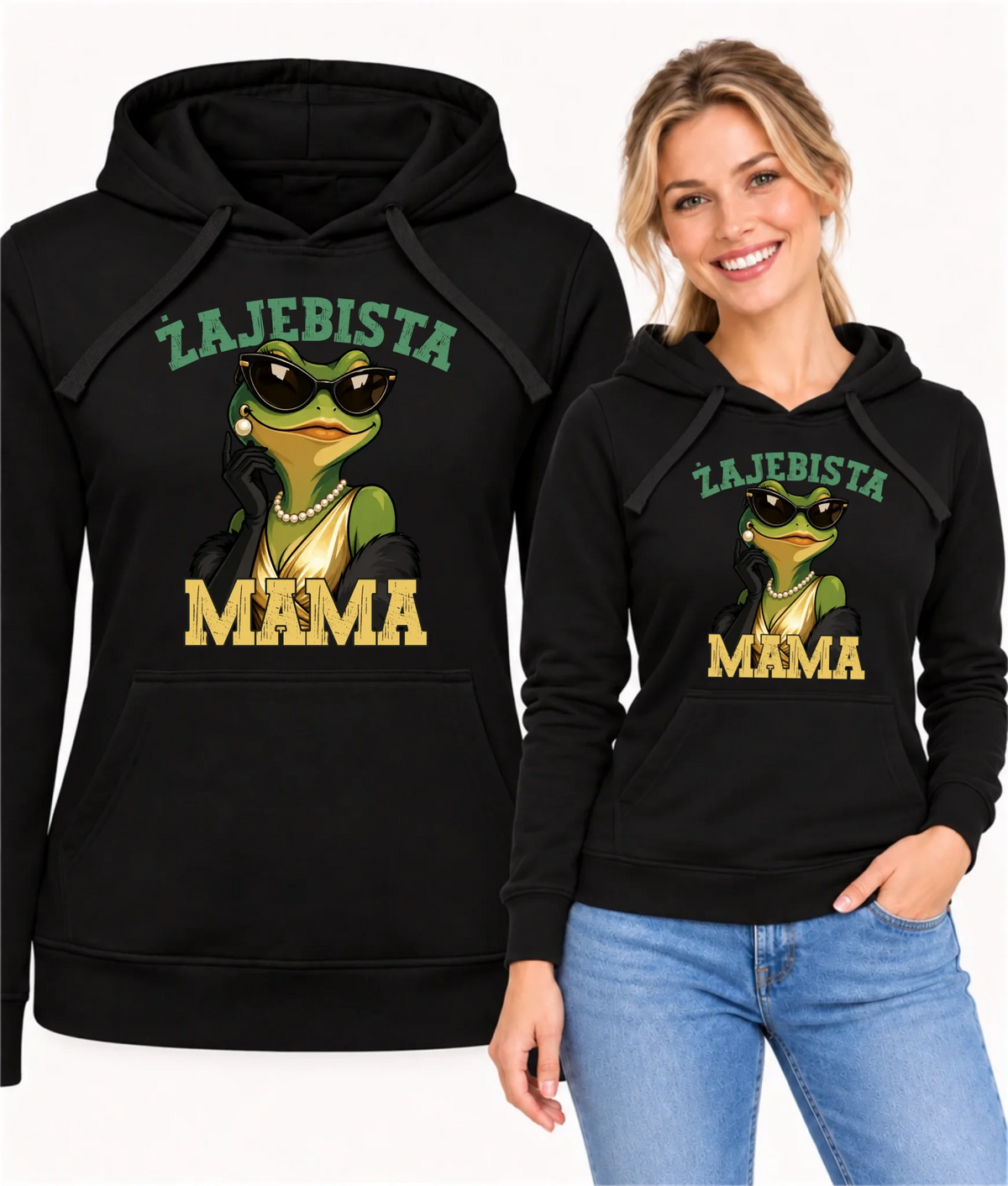 Bluza z kapturem dla mamy - Żajebista Mama Glamour DM48