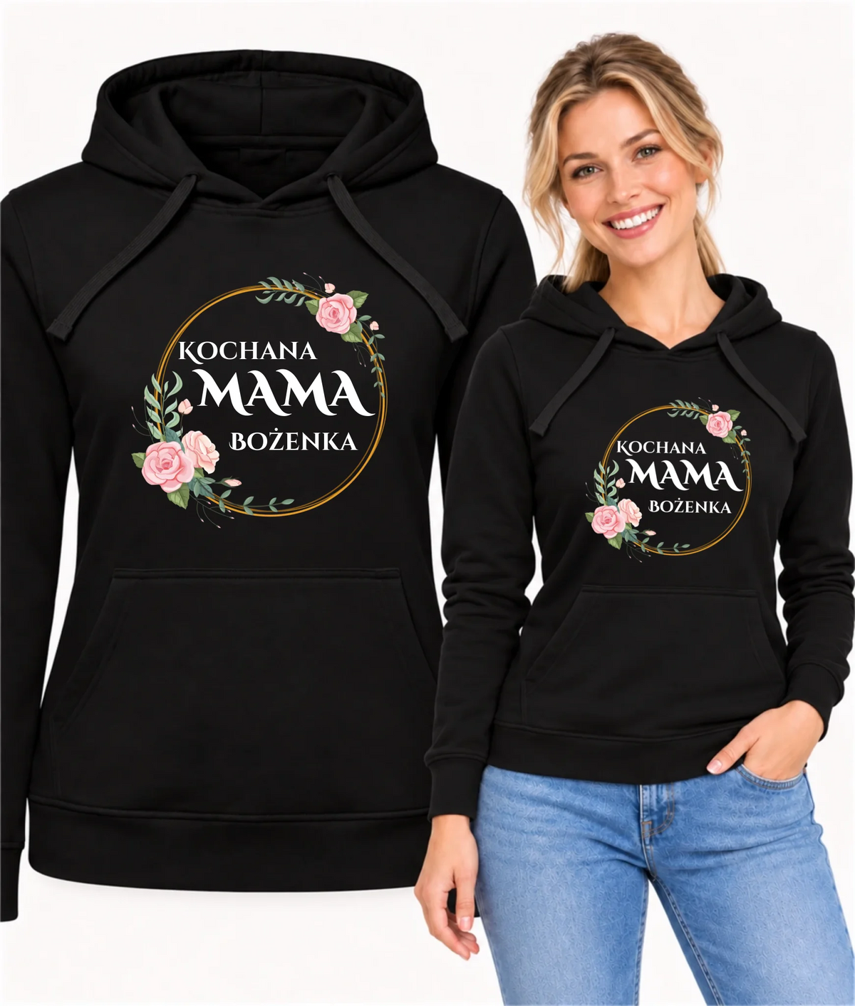 Bluza z kapturem dla mamy - Kochana Mama - personalizowana DM20