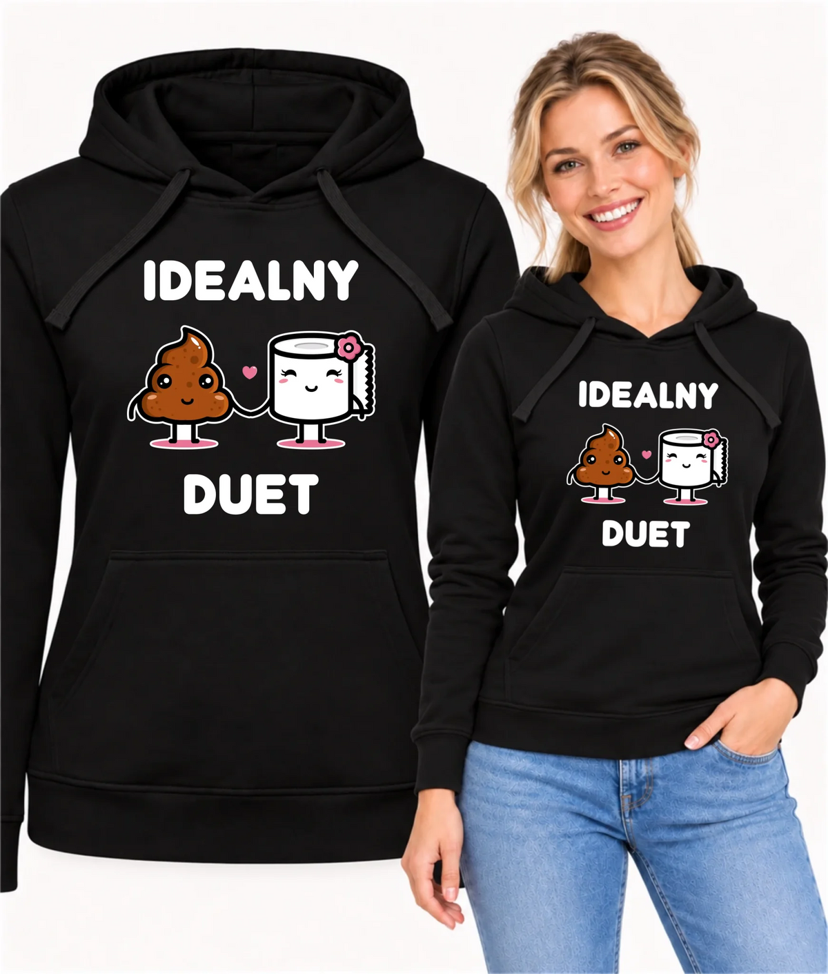 Bluza damska z kapturem - Idealny Duet W92