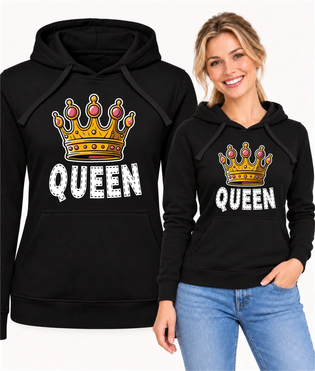Bluza damska z kapturem - Queen W41