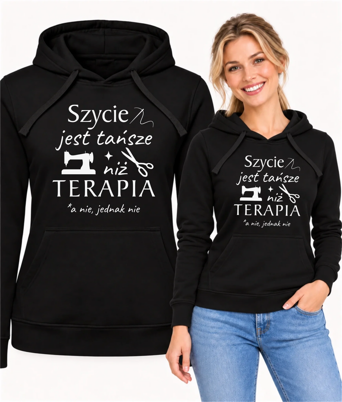 Bluza damska z kapturem szyciowa dla krawcowej - Szycie tańsze niż terapia HS04