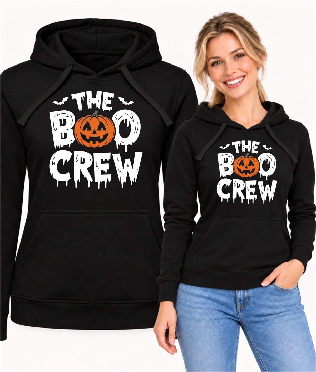 Bluza damska z kapturem na Halloween - The Boo Crew HL12