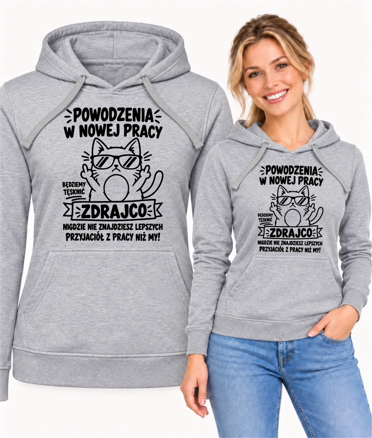 Bluza damska z kapturem na odejście z pracy - Powodzenia w nowej pracy, zdrajco!