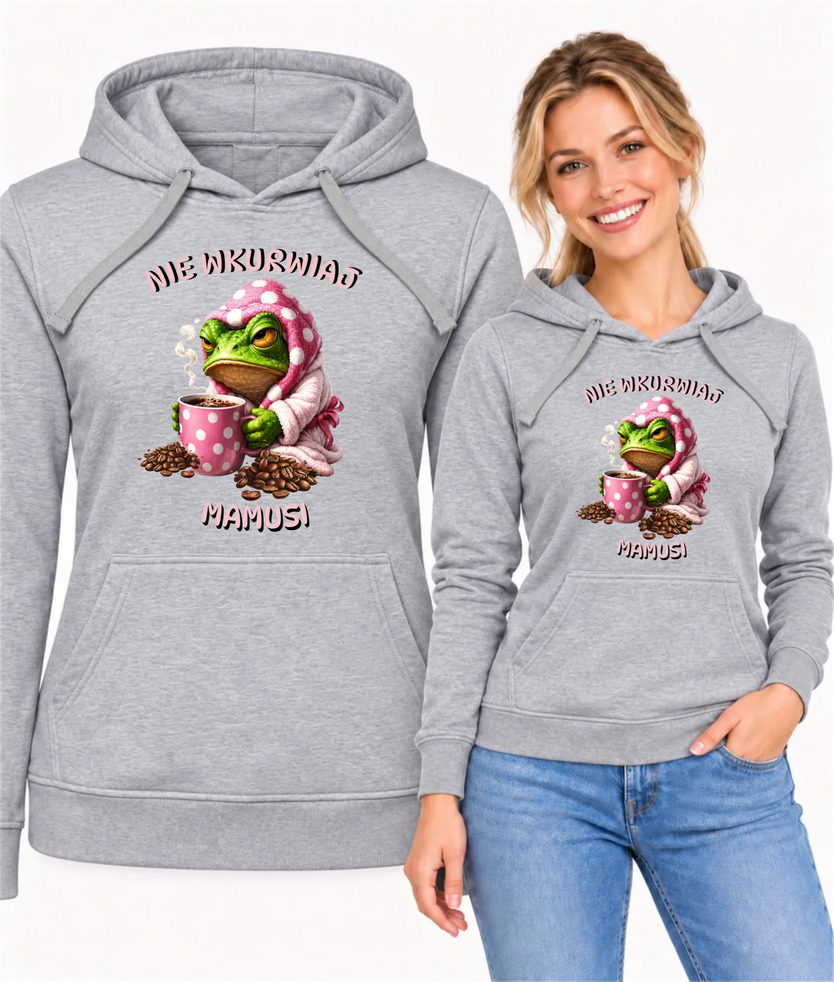 Bluza z kapturem dla mamy - Nie wku*wiaj mamusi - bez cenzury DM49