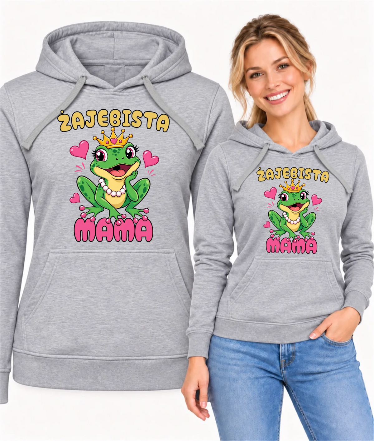 Bluza z kapturem dla mamy - Żajebista Mama DM50
