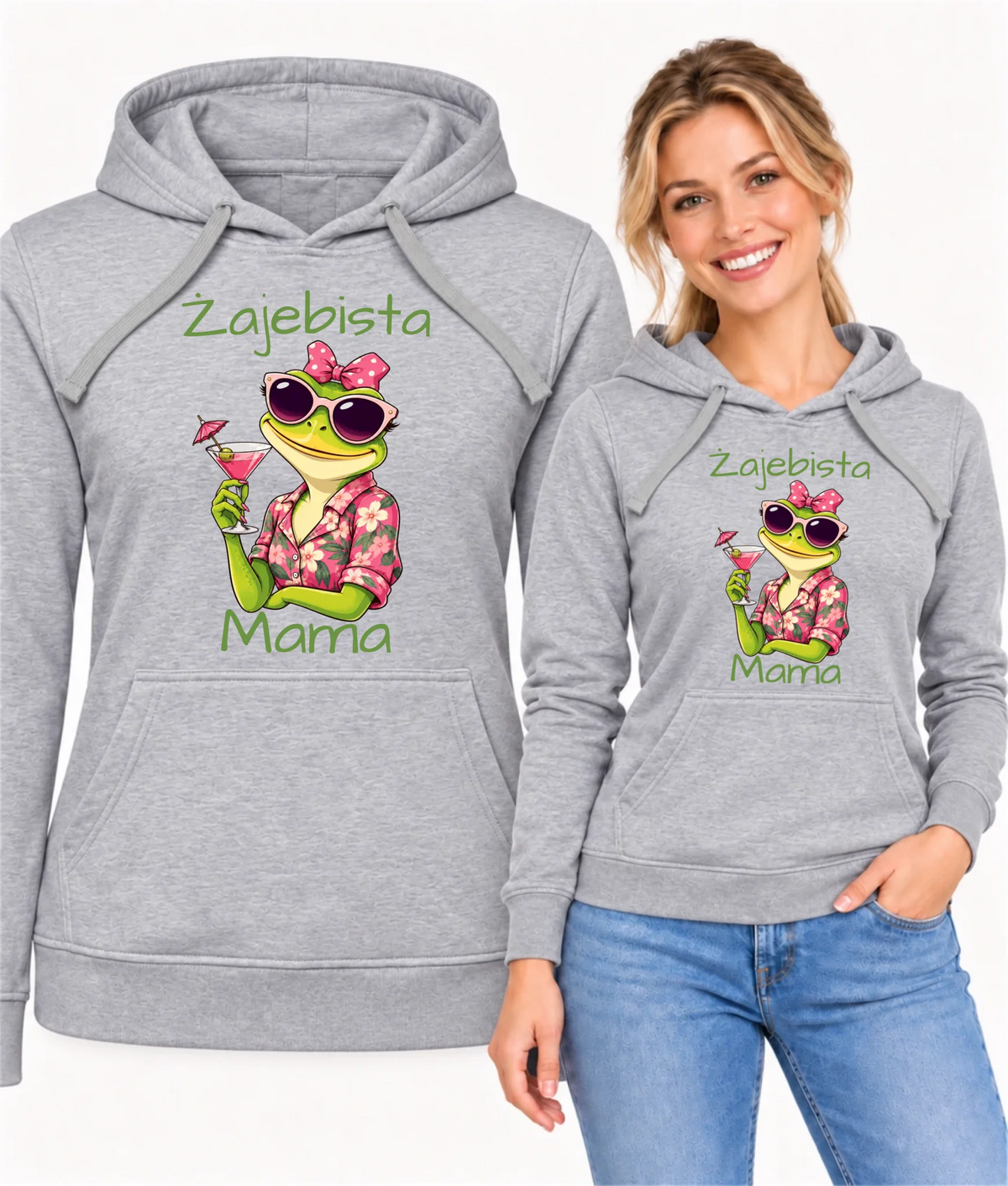 Bluza z kapturem dla mamy - Żajebista Mama DM47