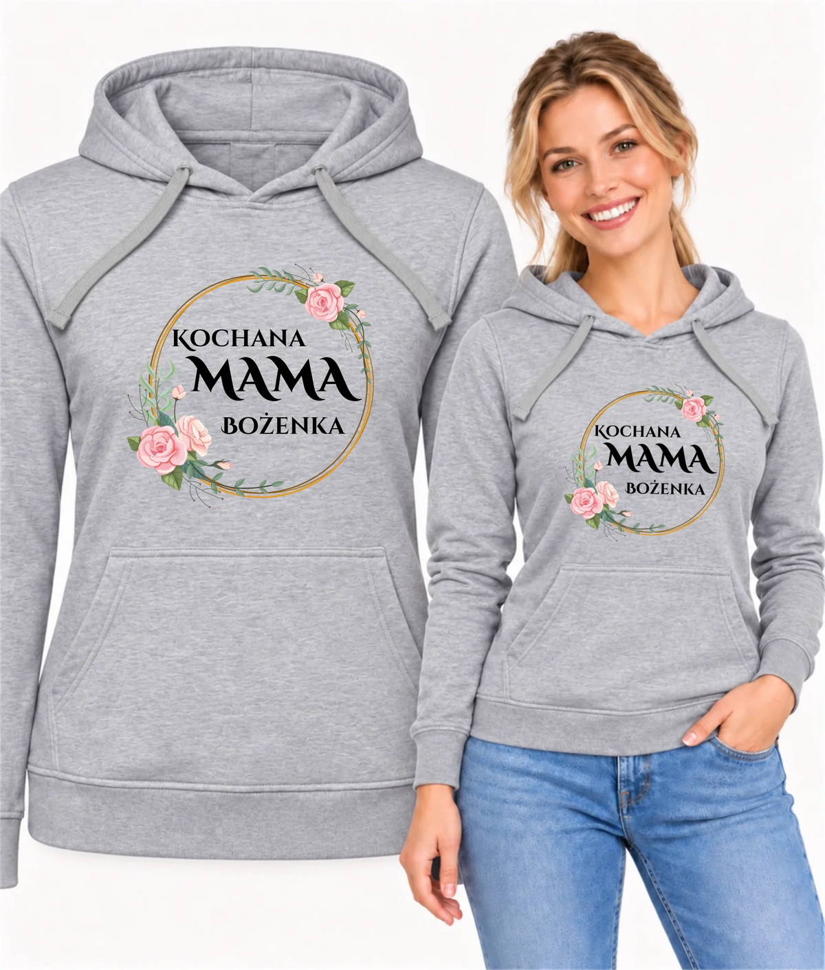 Bluza z kapturem dla mamy - Kochana Mama - personalizowana DM20