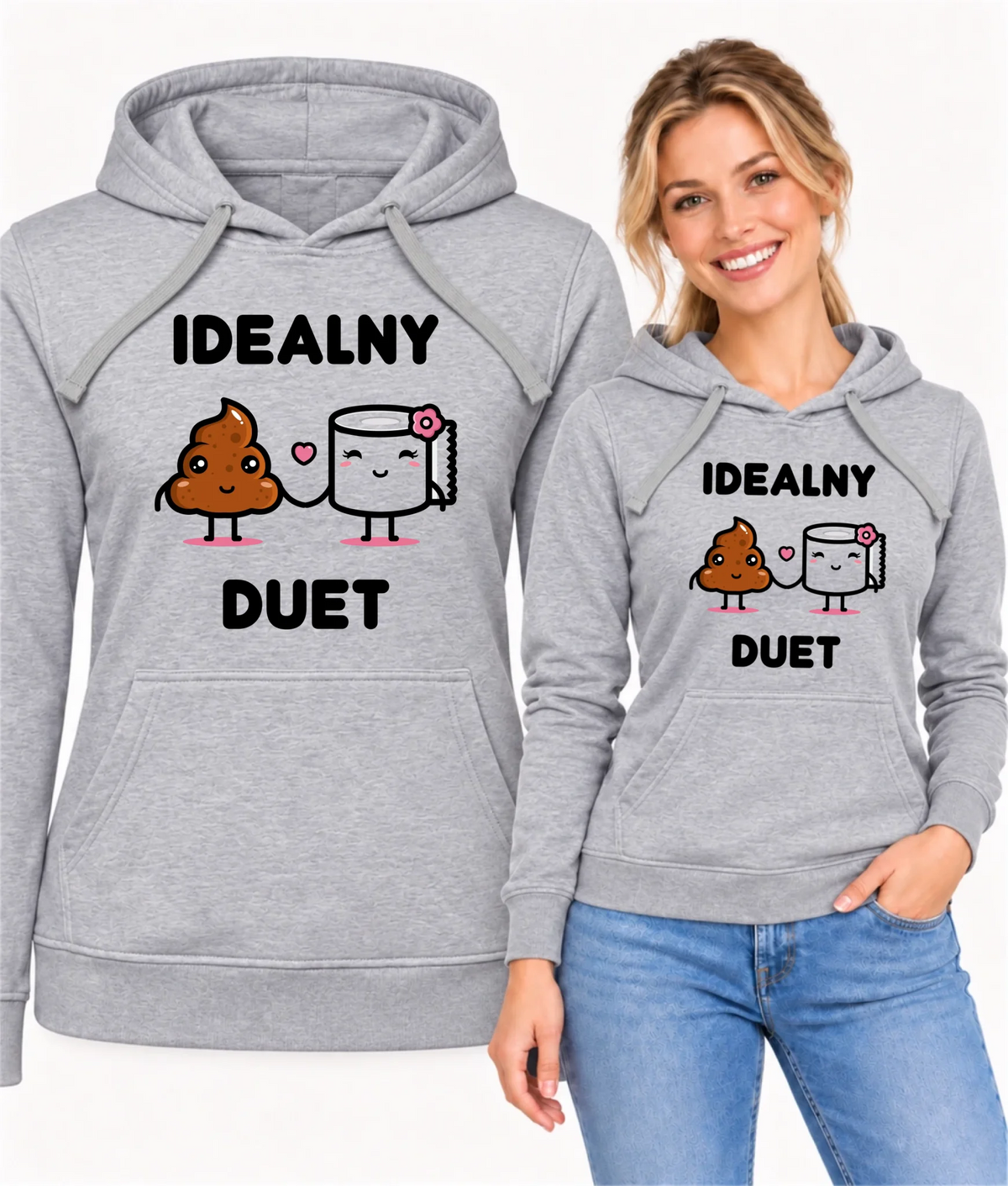 Bluza damska z kapturem - Idealny Duet W92