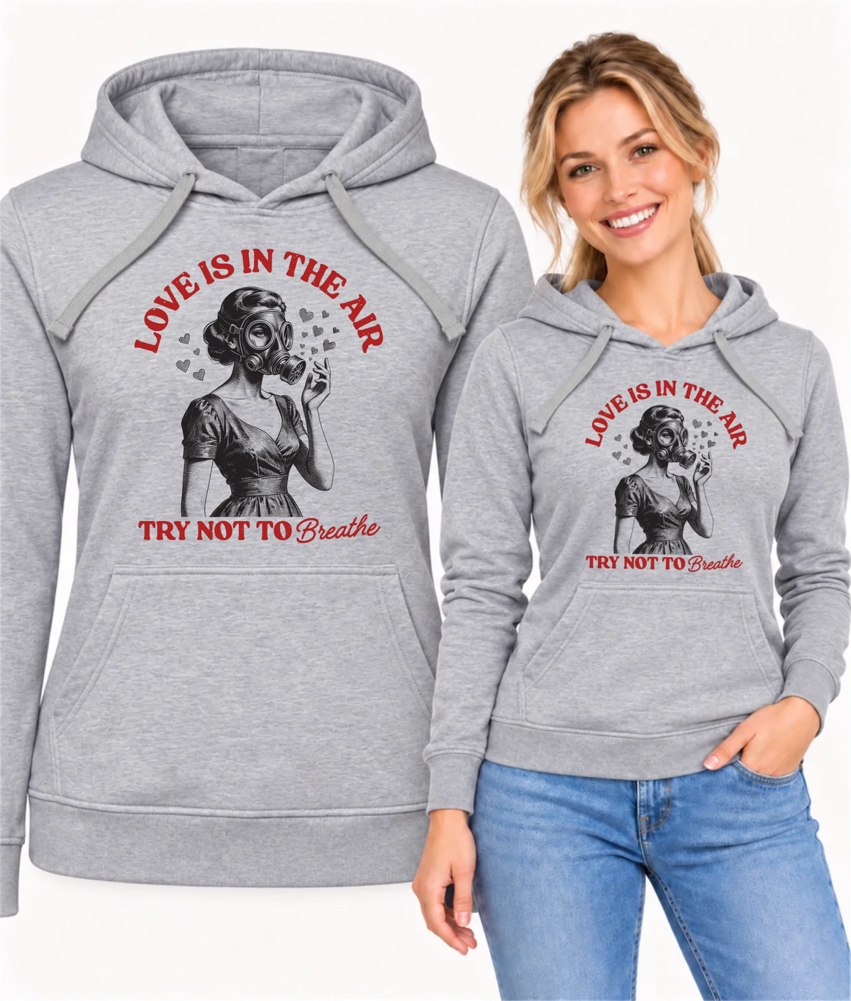 Bluza damska z kapturem - Love is in the air W43