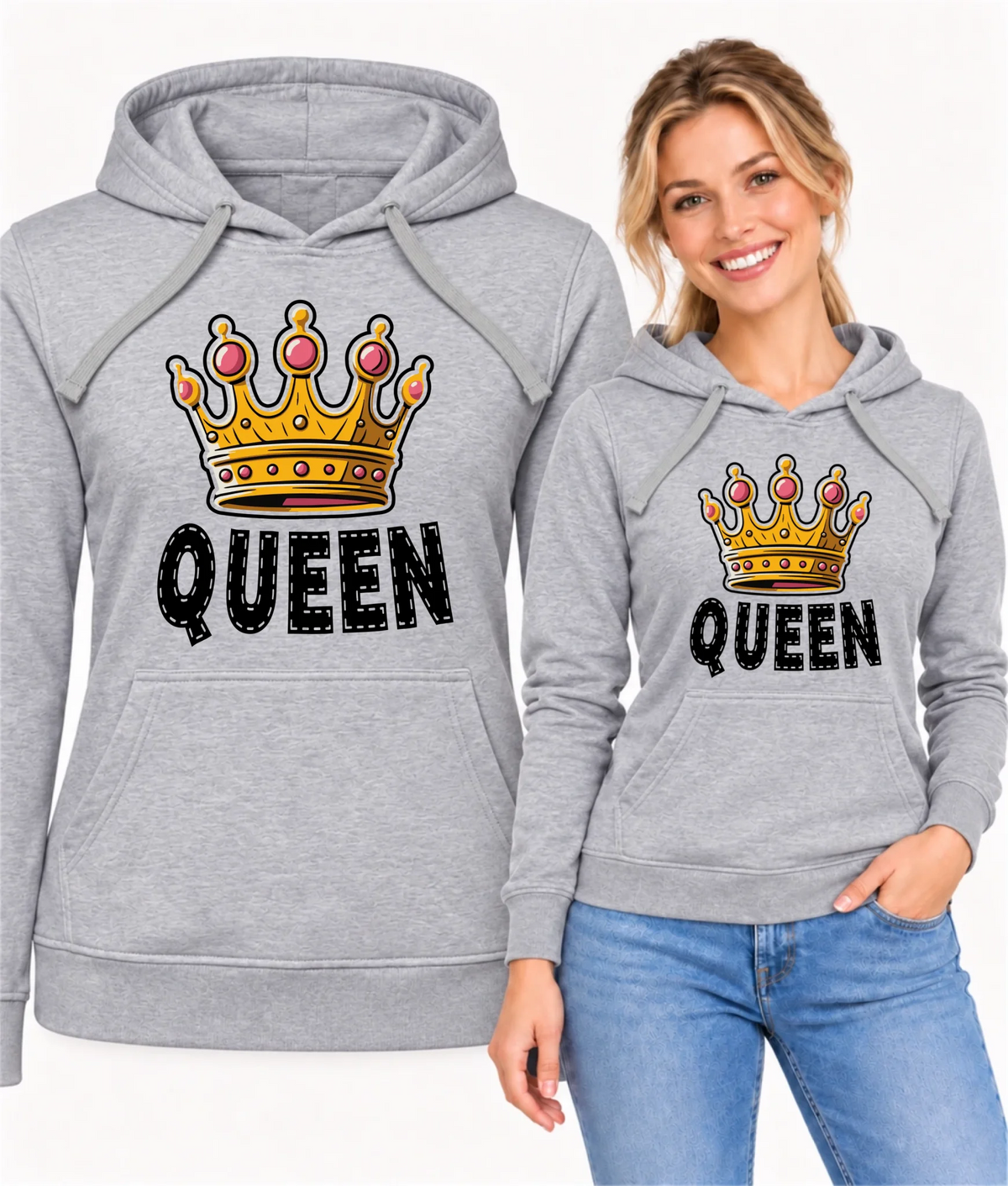 Bluza damska z kapturem - Queen W41