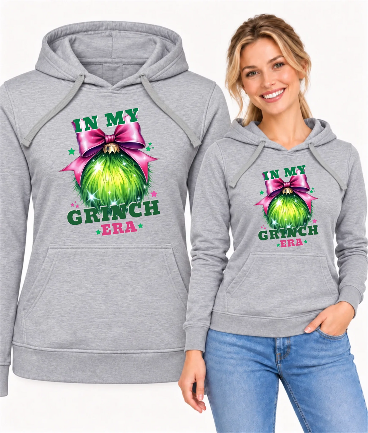 Bluza damska z kapturem świąteczna - In my Grinch era BN26