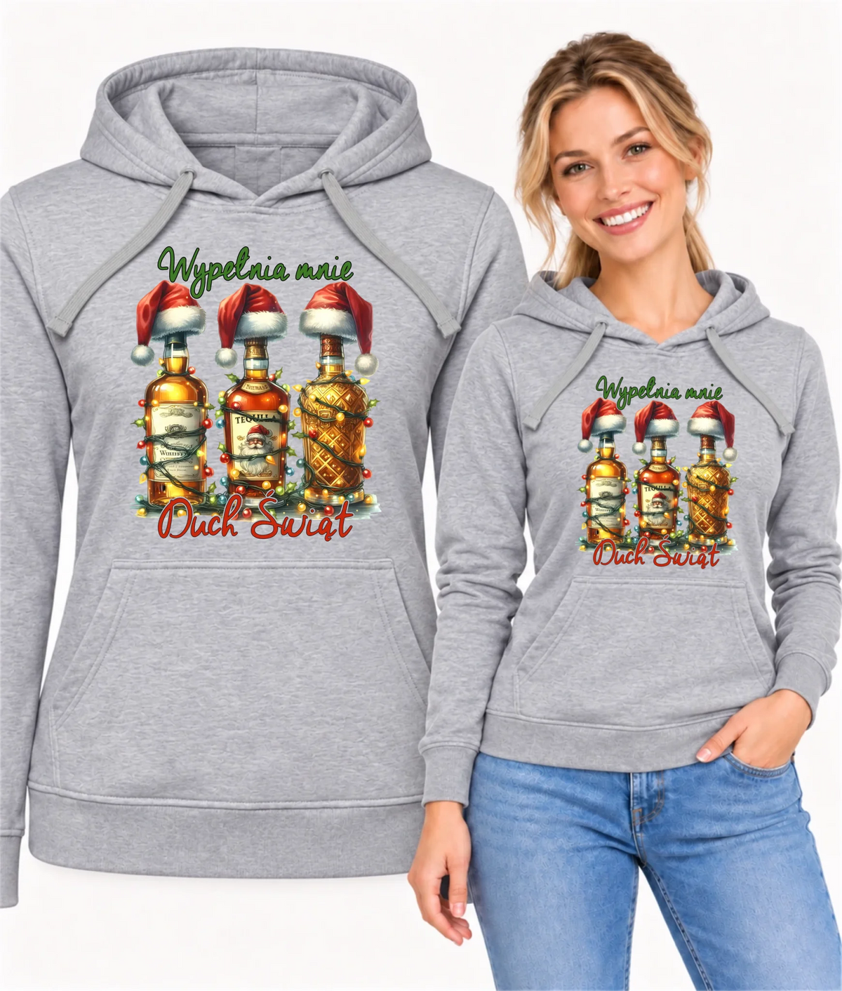 Bluza damska z kapturem świąteczna - Wypełnia mnie Duch Świąt BN69
