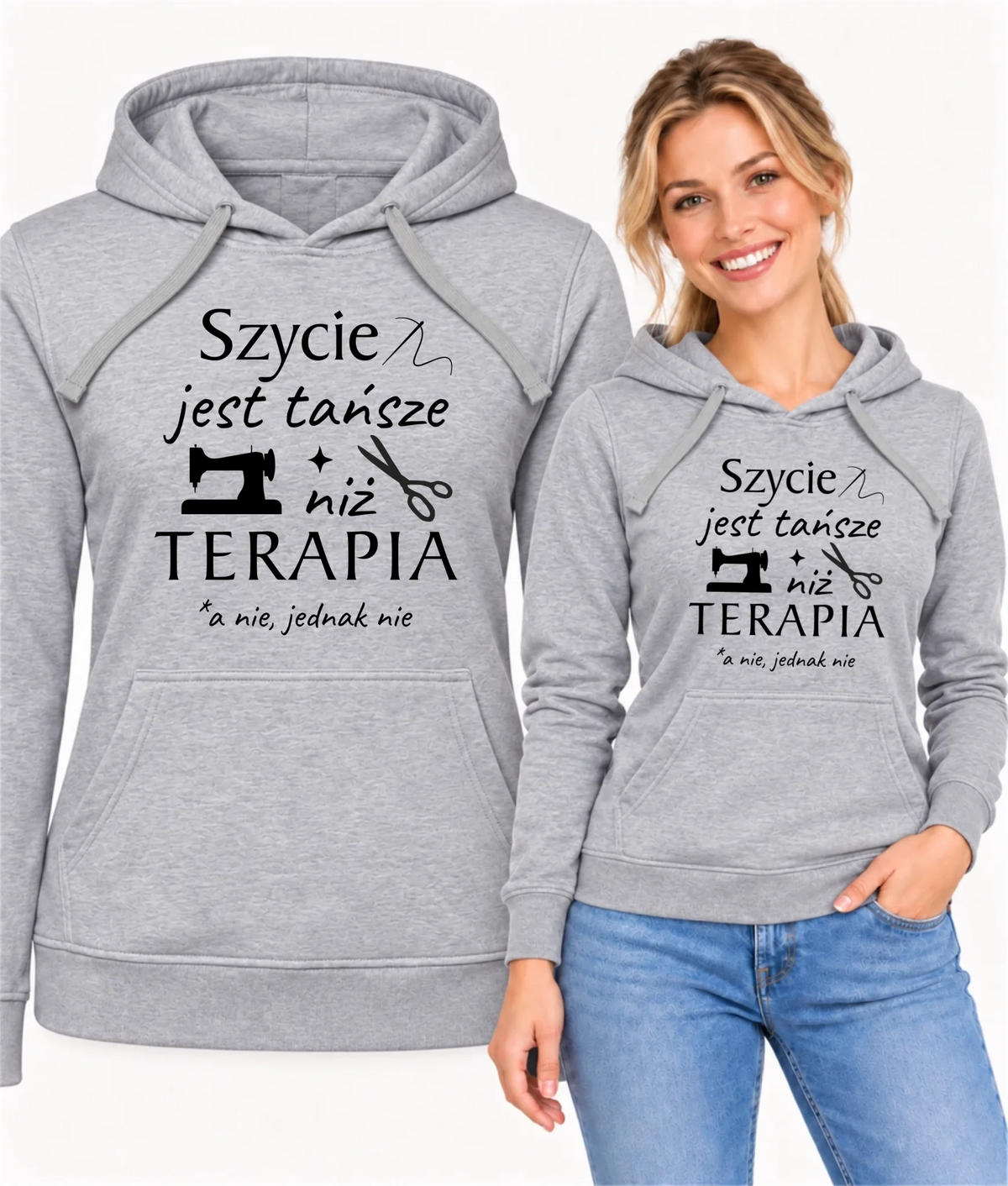Bluza damska z kapturem szyciowa dla krawcowej - Szycie tańsze niż terapia HS04