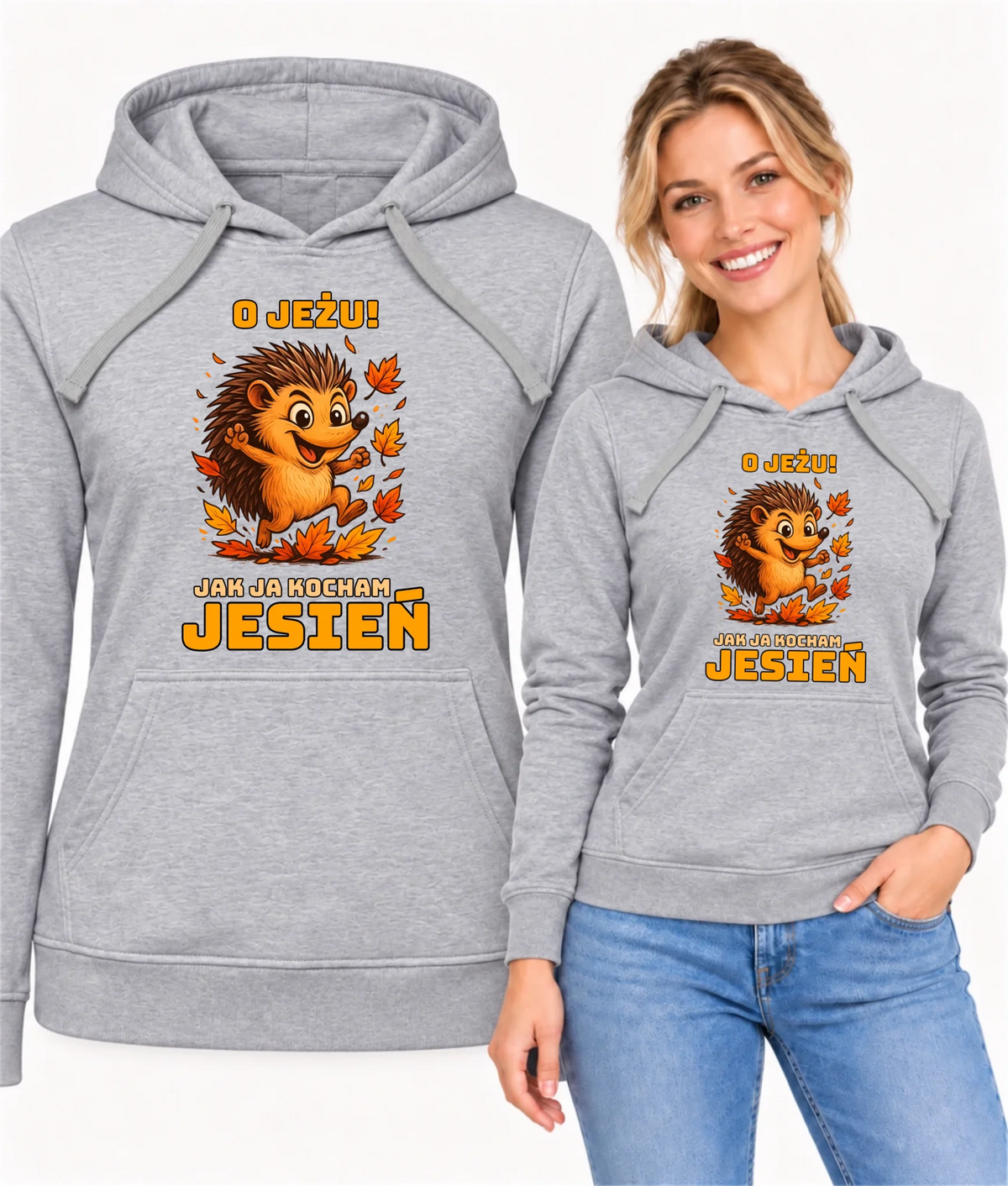 Bluza damska z kapturem jesienna - O JEŻU! Jak ja kocham jesień JS31