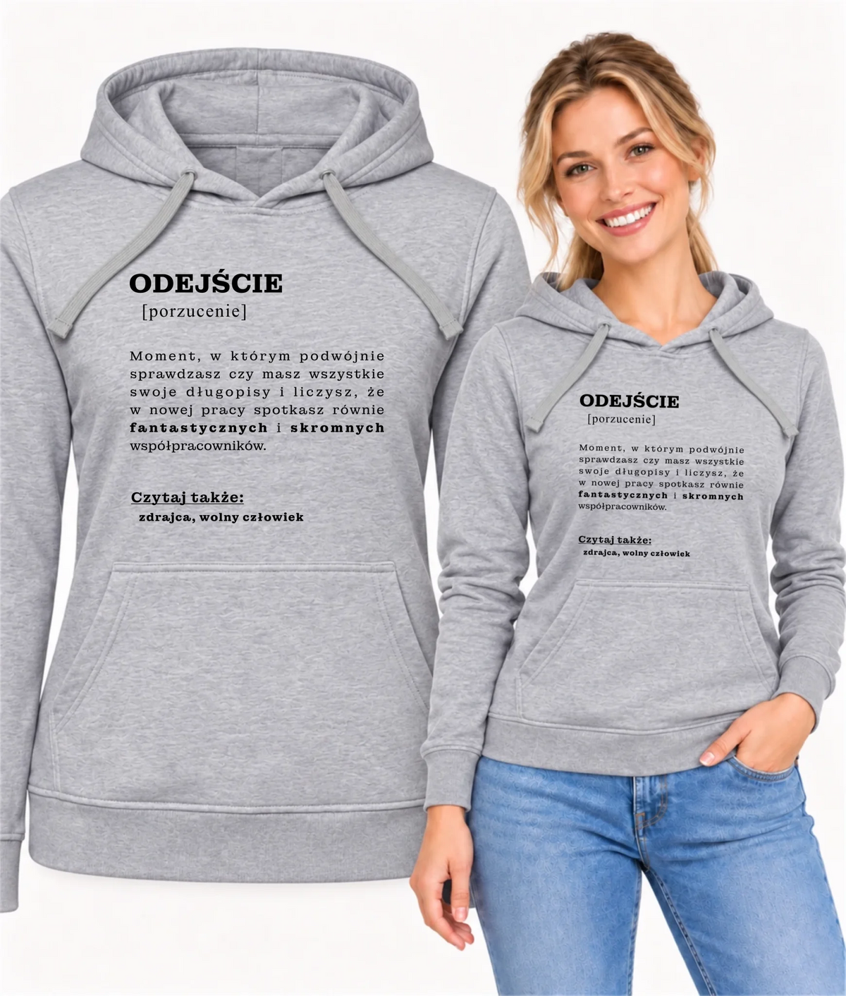 Bluza damska z kapturem - Odejście z pracy [porzucenie]