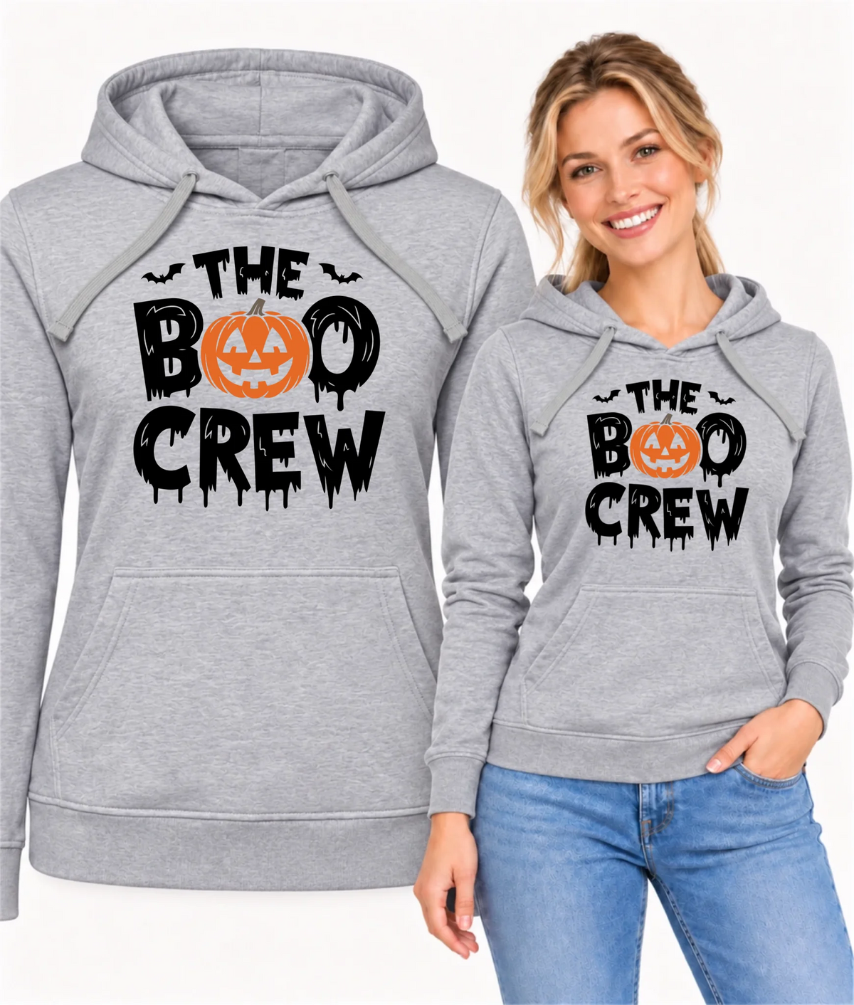 Bluza damska z kapturem na Halloween - The Boo Crew HL12