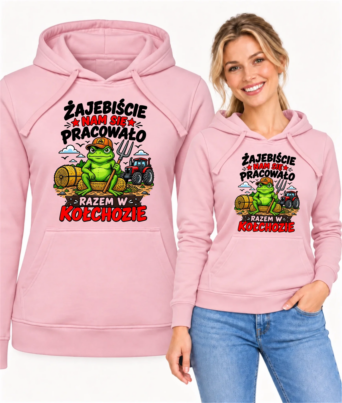 Bluza damska z kapturem na odejście z pracy - Razem w kołchozie