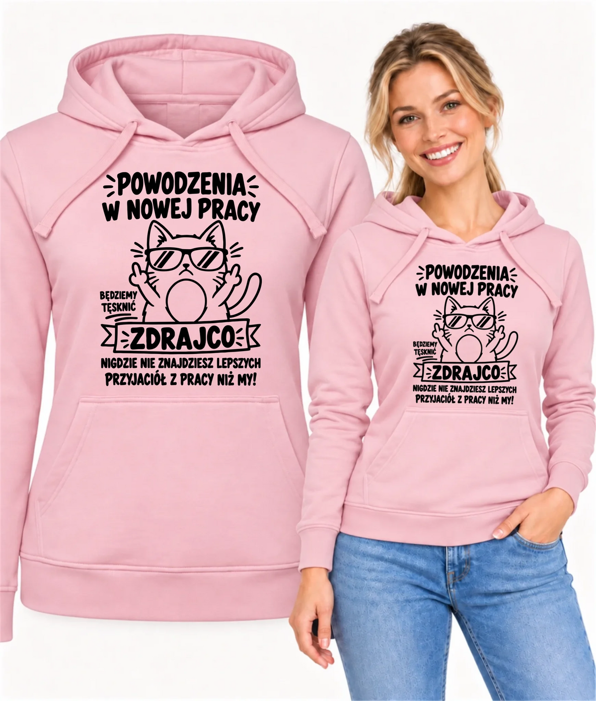Bluza damska z kapturem na odejście z pracy - Powodzenia w nowej pracy, zdrajco!