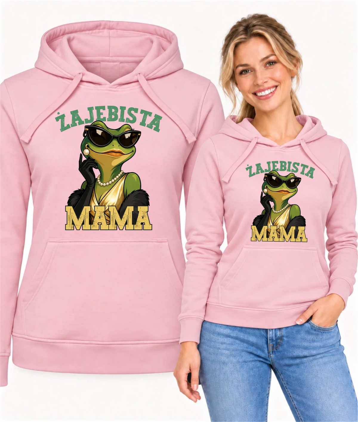 Bluza z kapturem dla mamy - Żajebista Mama Glamour DM48