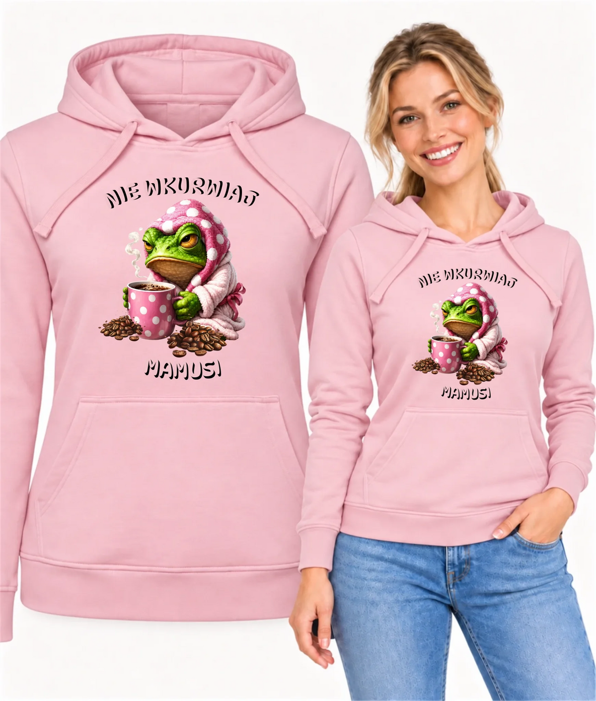 Bluza z kapturem dla mamy - Nie wku*wiaj mamusi - bez cenzury DM49