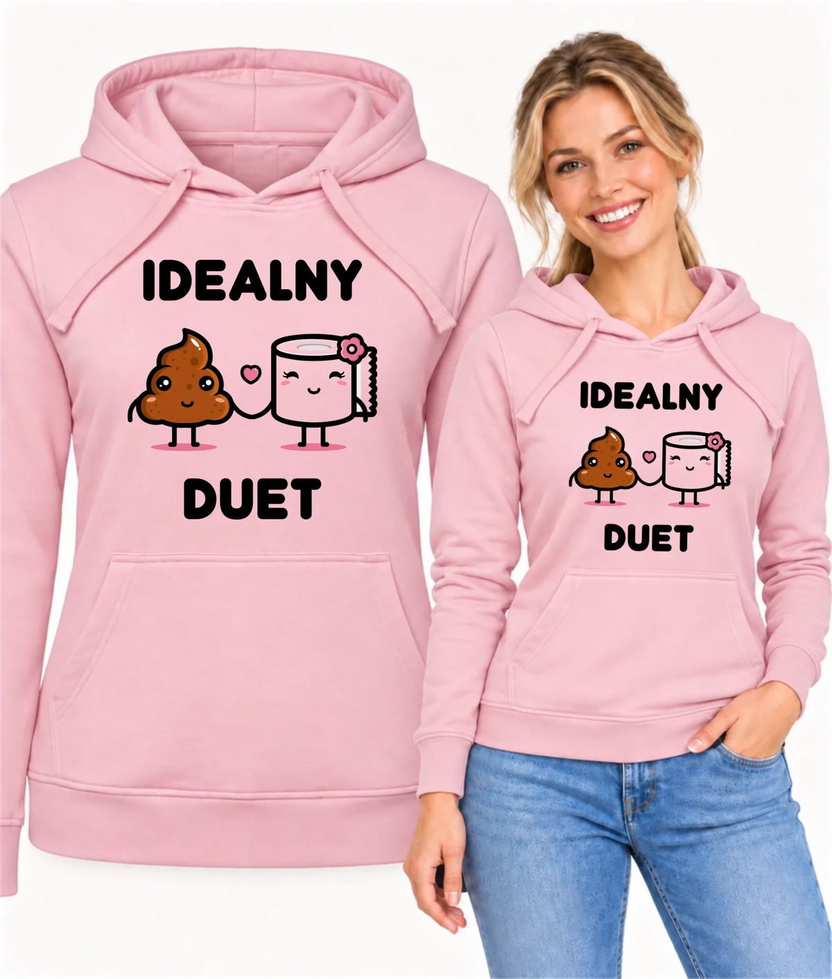 Bluza damska z kapturem - Idealny Duet W92