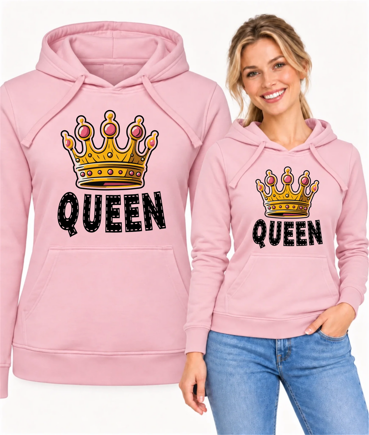 Bluza damska z kapturem - Queen W41