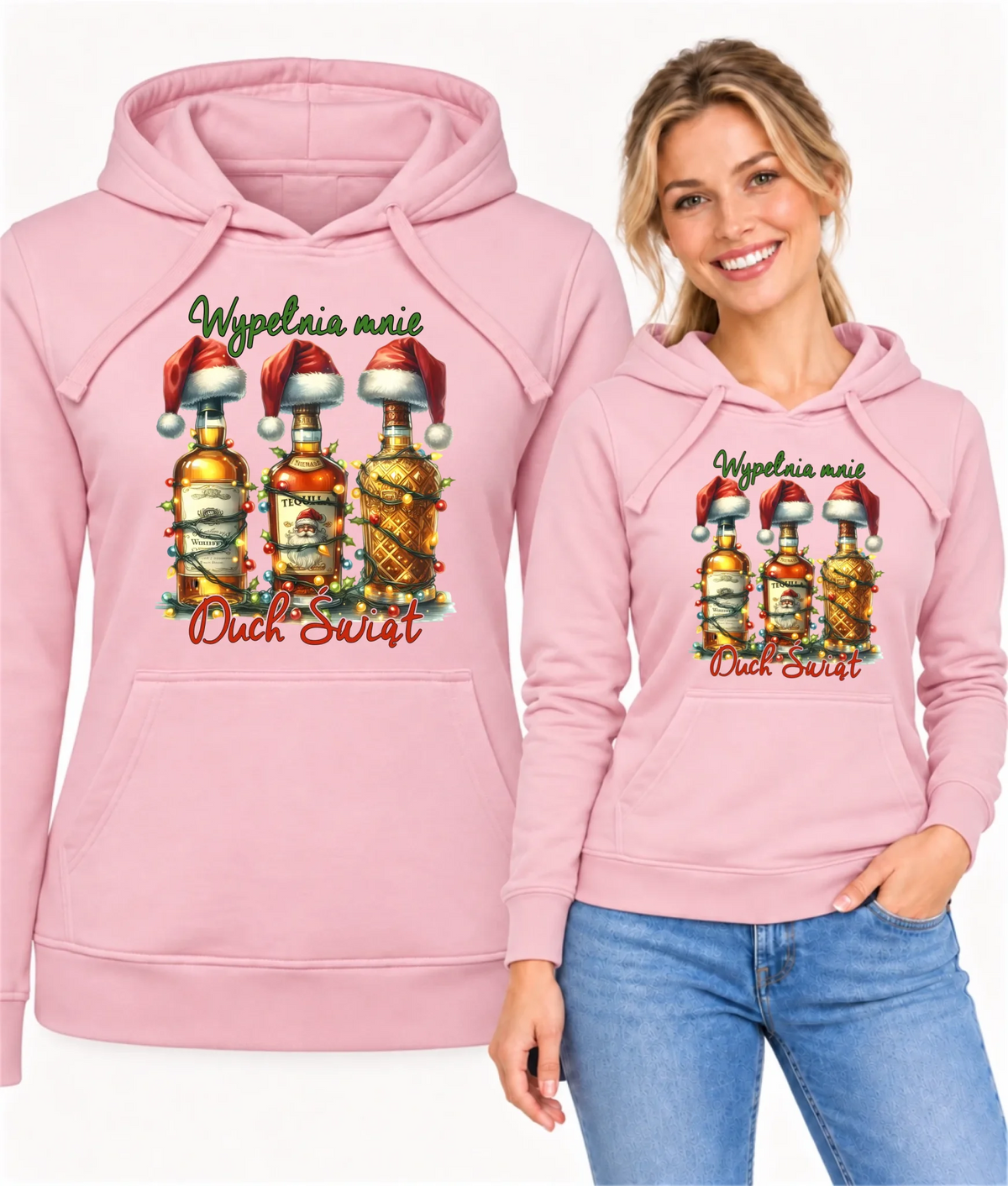 Bluza damska z kapturem świąteczna - Wypełnia mnie Duch Świąt BN69