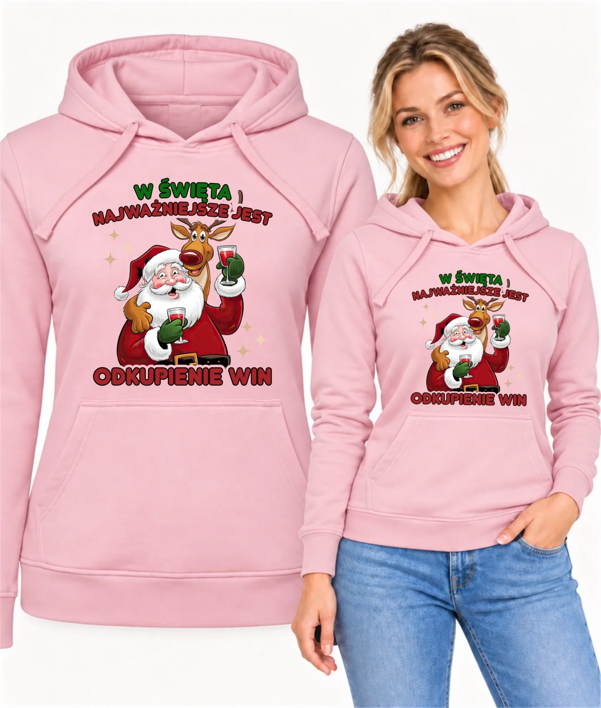 Bluza damska z kapturem świąteczna - W święta najważniejsze jest odkupienie win BN73