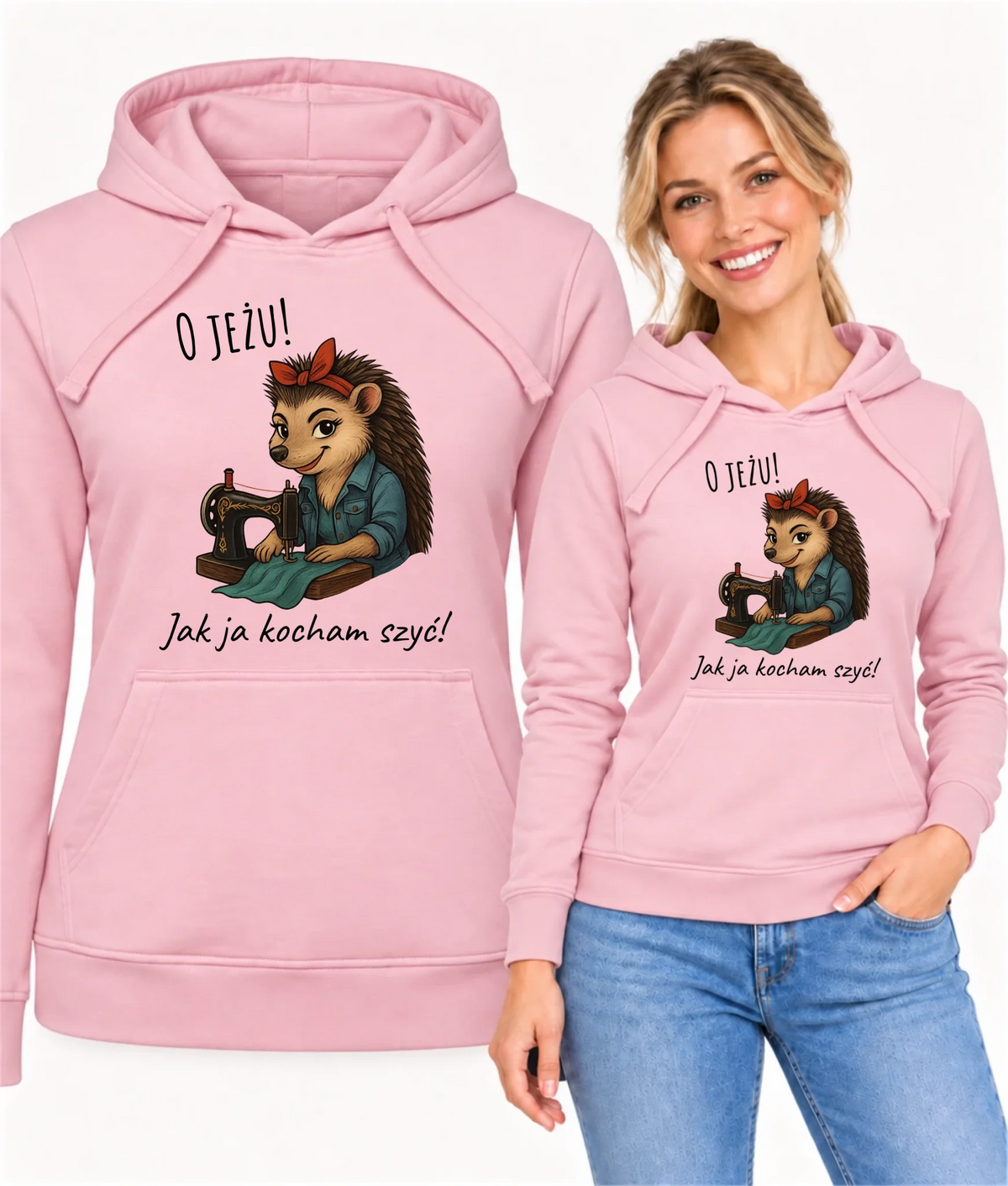 Bluza damska z kapturem szyciowa dla krawcowej - O JEŻU! Jak ja kocham szyć! HS09
