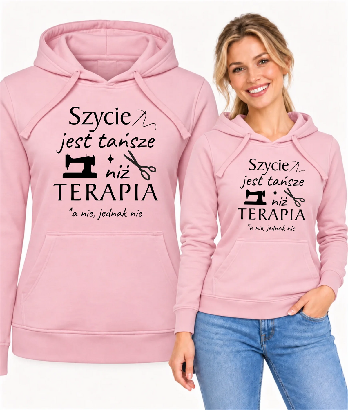 Bluza damska z kapturem szyciowa dla krawcowej - Szycie tańsze niż terapia HS04
