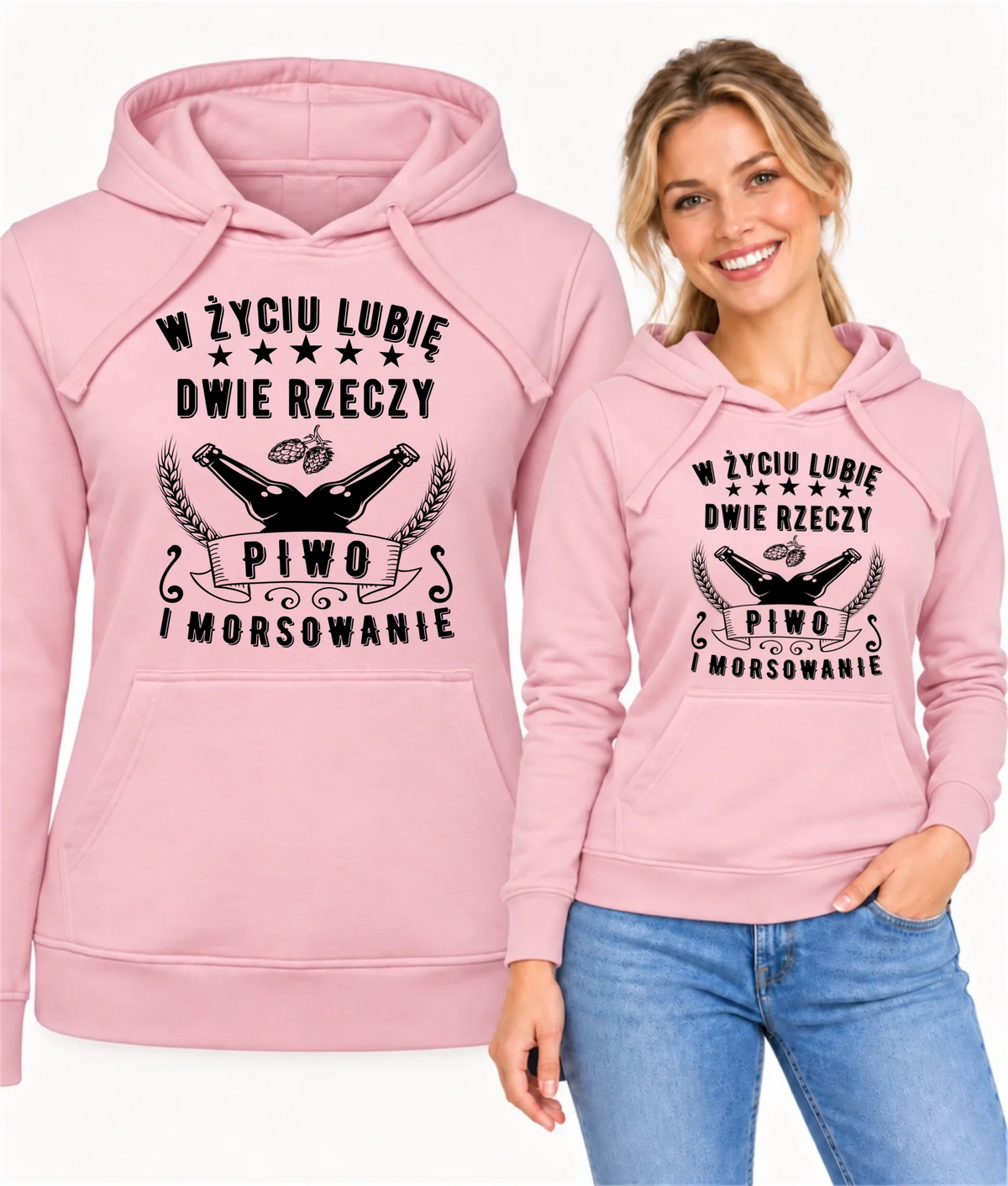 Bluza damska z kapturem - prezent dla morsa - Piwo i morsowanie - Mors HM09