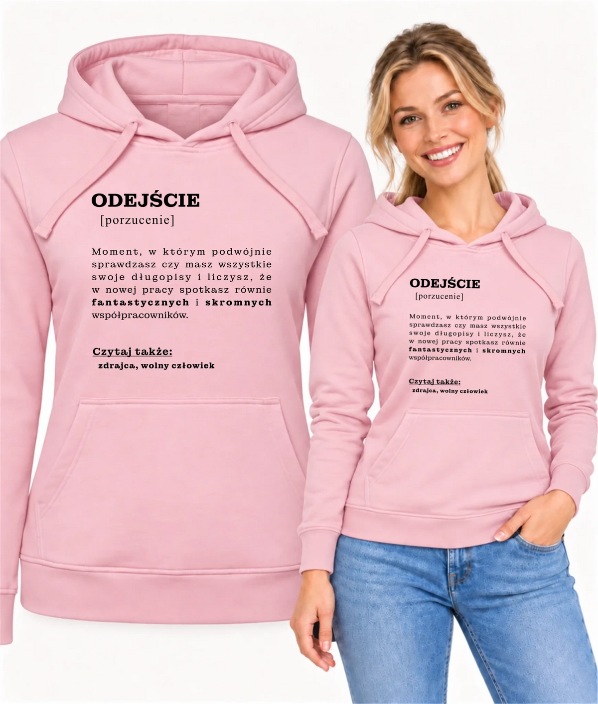 Bluza damska z kapturem - Odejście z pracy [porzucenie]