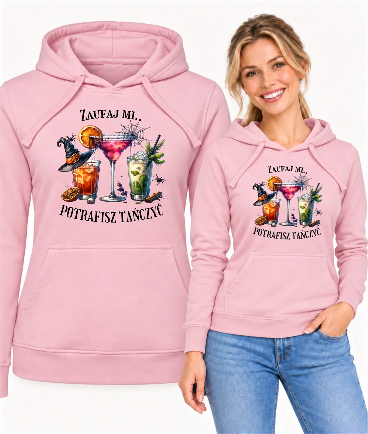 Bluza damska z kapturem na Halloween - Zaufaj mi potrafisz tańczyć  HL26