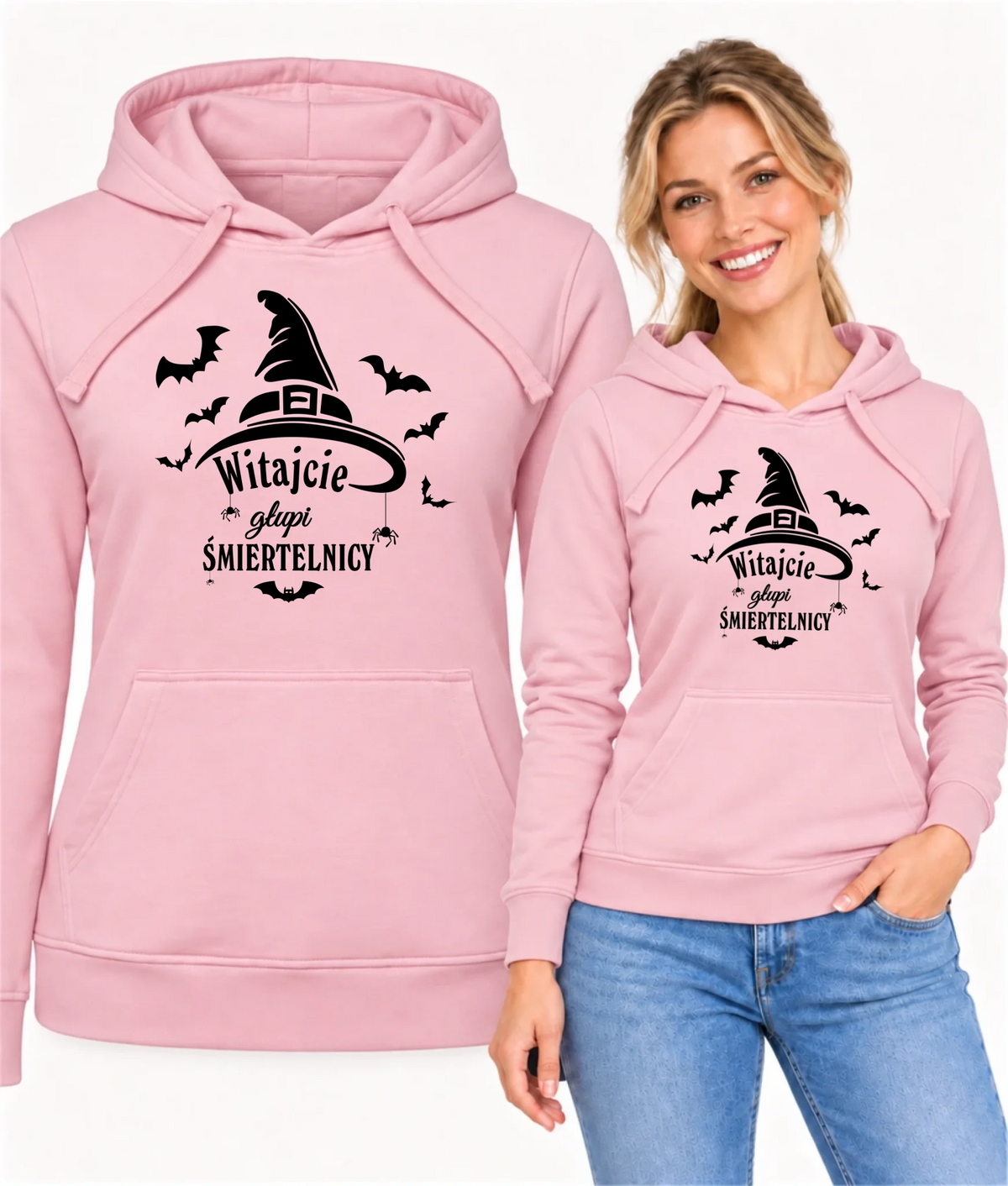 Bluza damska z kapturem na Halloween - Witajcie głupi śmiertelnicy HL23
