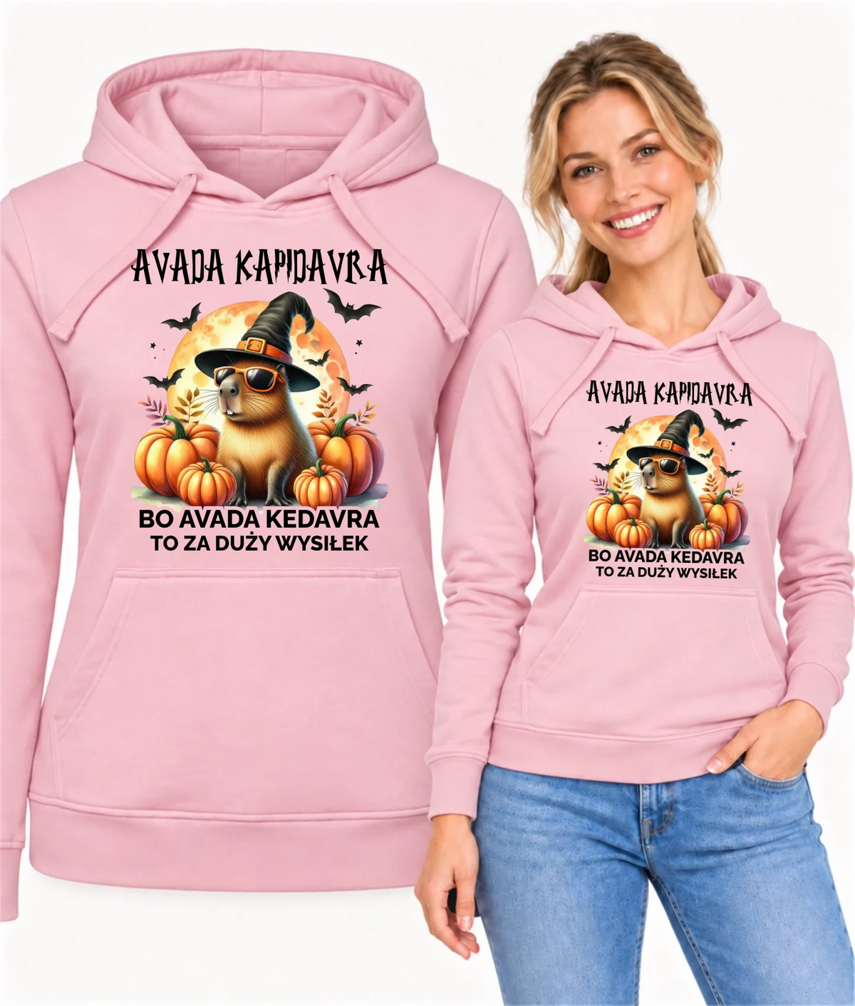 Bluza damska z kapturem halloweenowa - Kapibara - Avada Kapidavra HL21