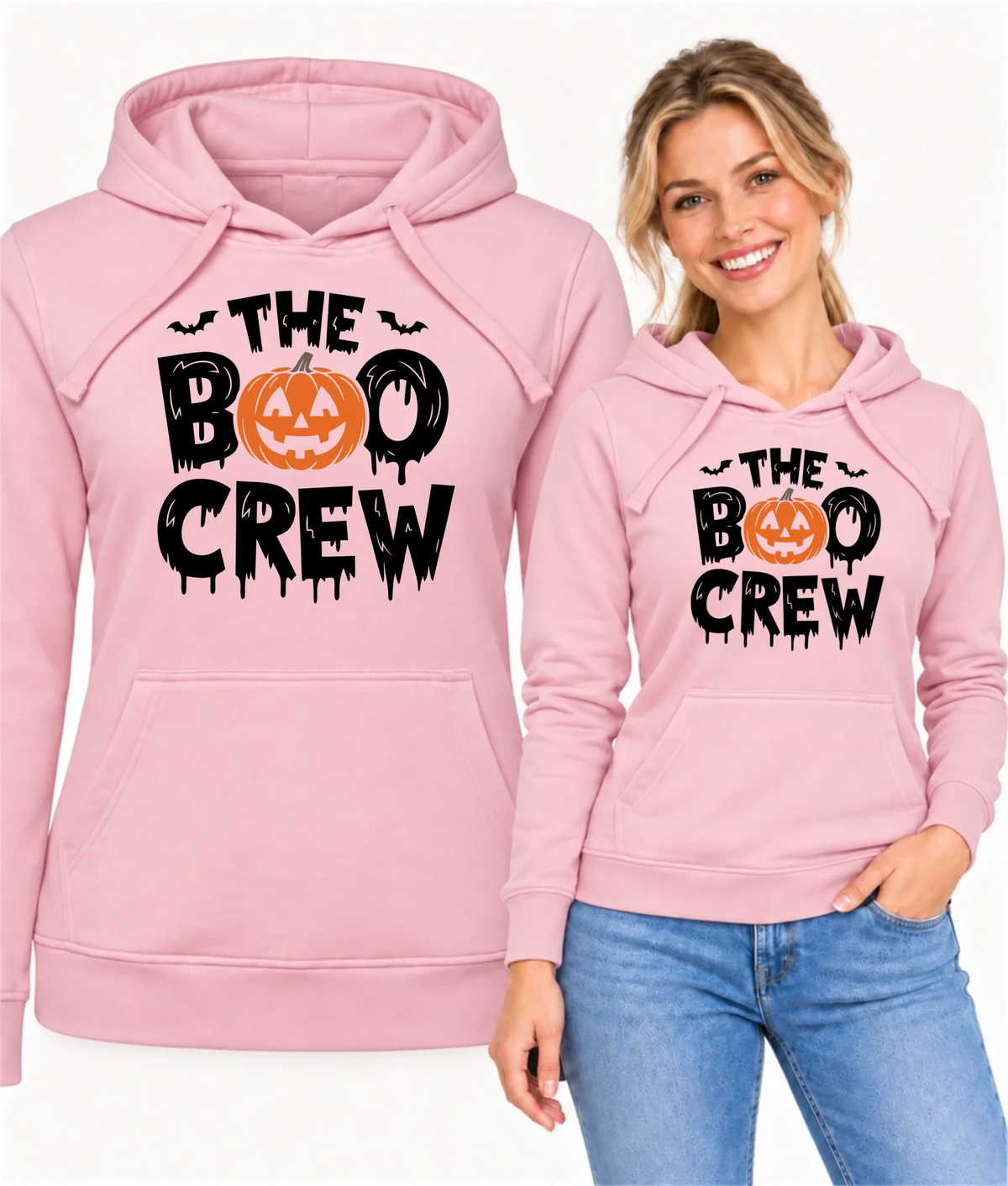 Bluza damska z kapturem na Halloween - The Boo Crew HL12