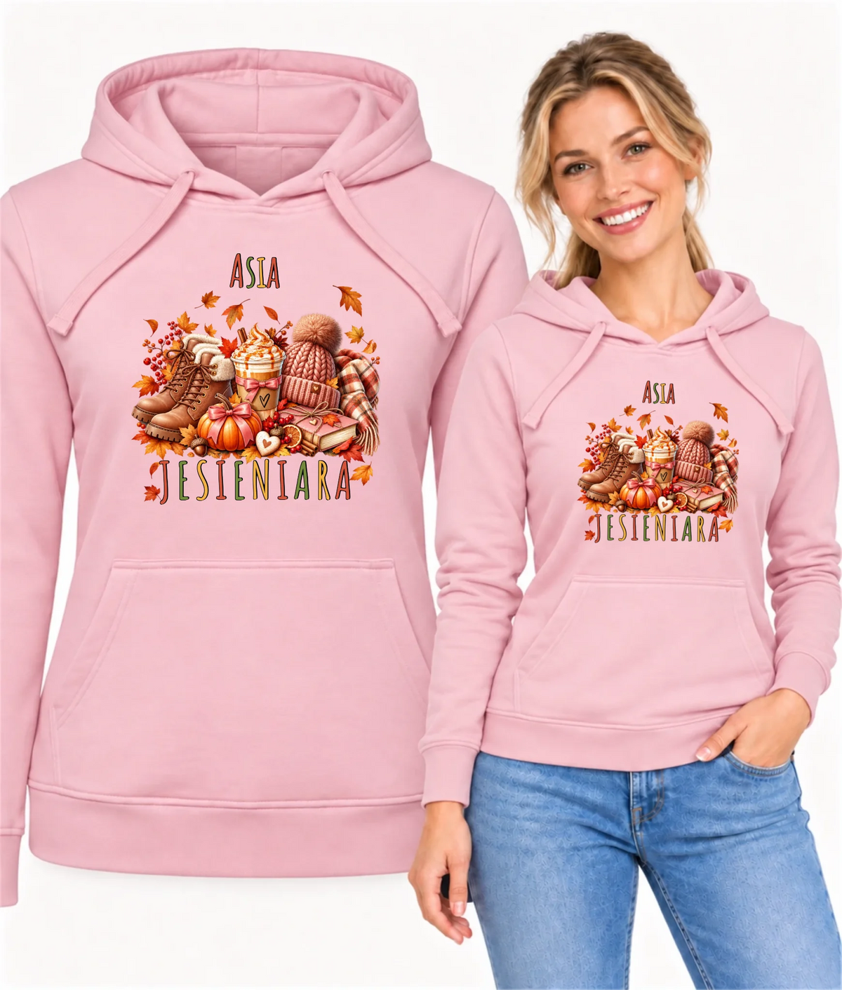 Bluza damska z kapturem jesienna i imieniem - Jesieniara