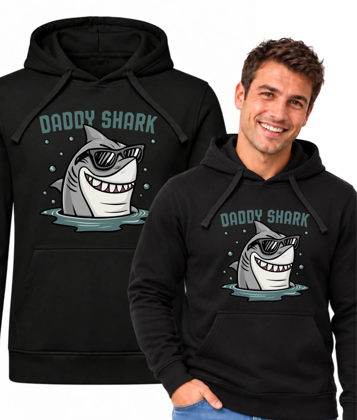Bluza z kapturem dla taty - Daddy shark DT15