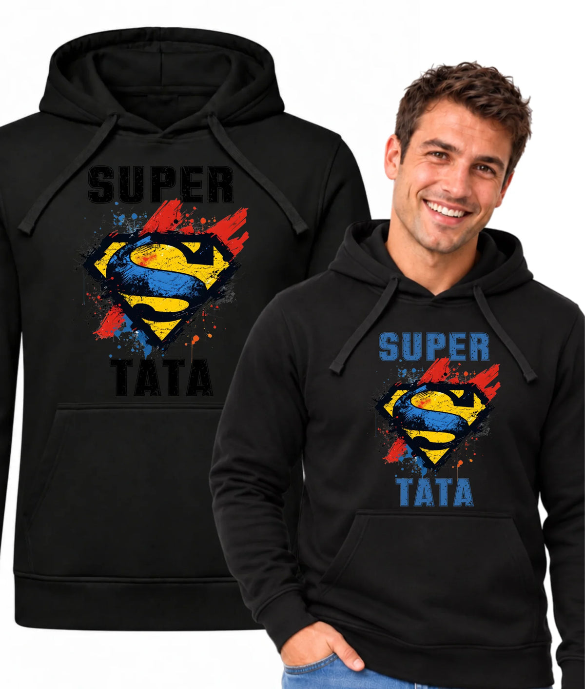 Bluza z kapturem dla taty - Super Tata superbohater DT07
