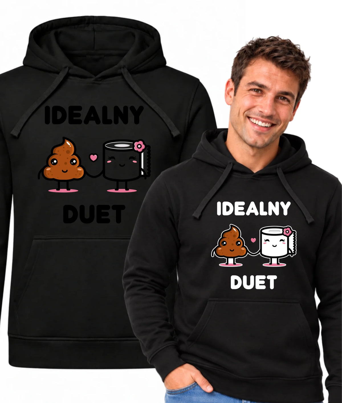 Bluza męska z kapturem - Idealny Duet W92
