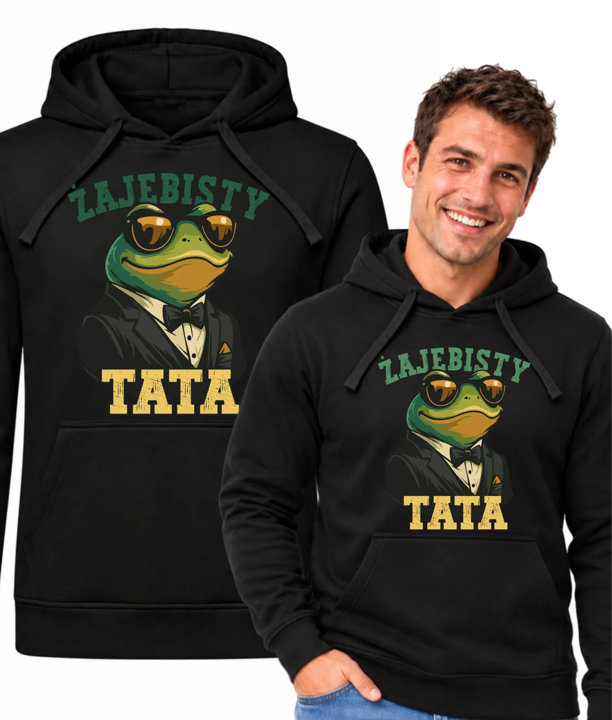 Bluza męska z kapturem dla taty - Żajebisty tata DT83