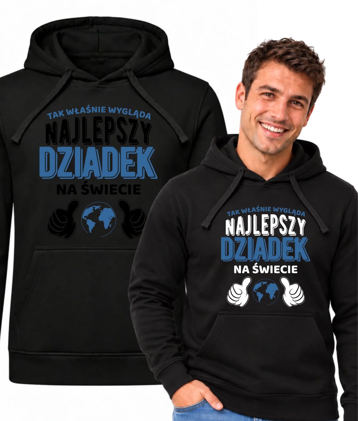 Bluza z kapturem dla dziadka - Tak wygląda najlepszy dziadek na świecie D24