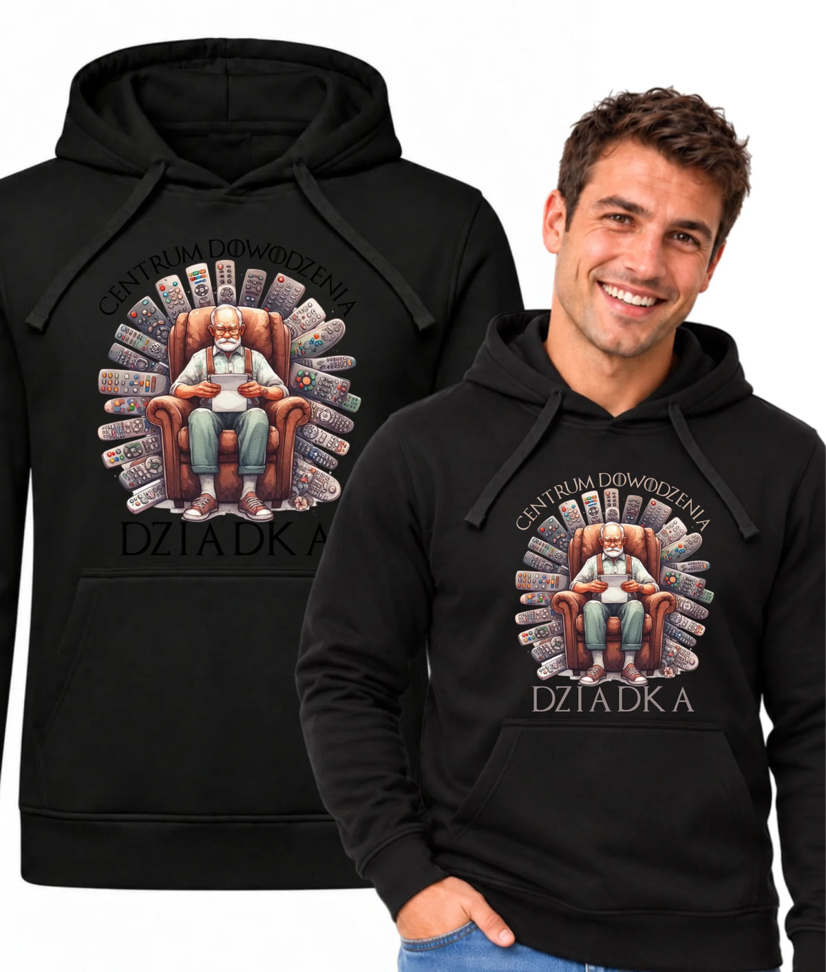 Bluza z kapturem dla dziadka - Centrum dowodzenia D28