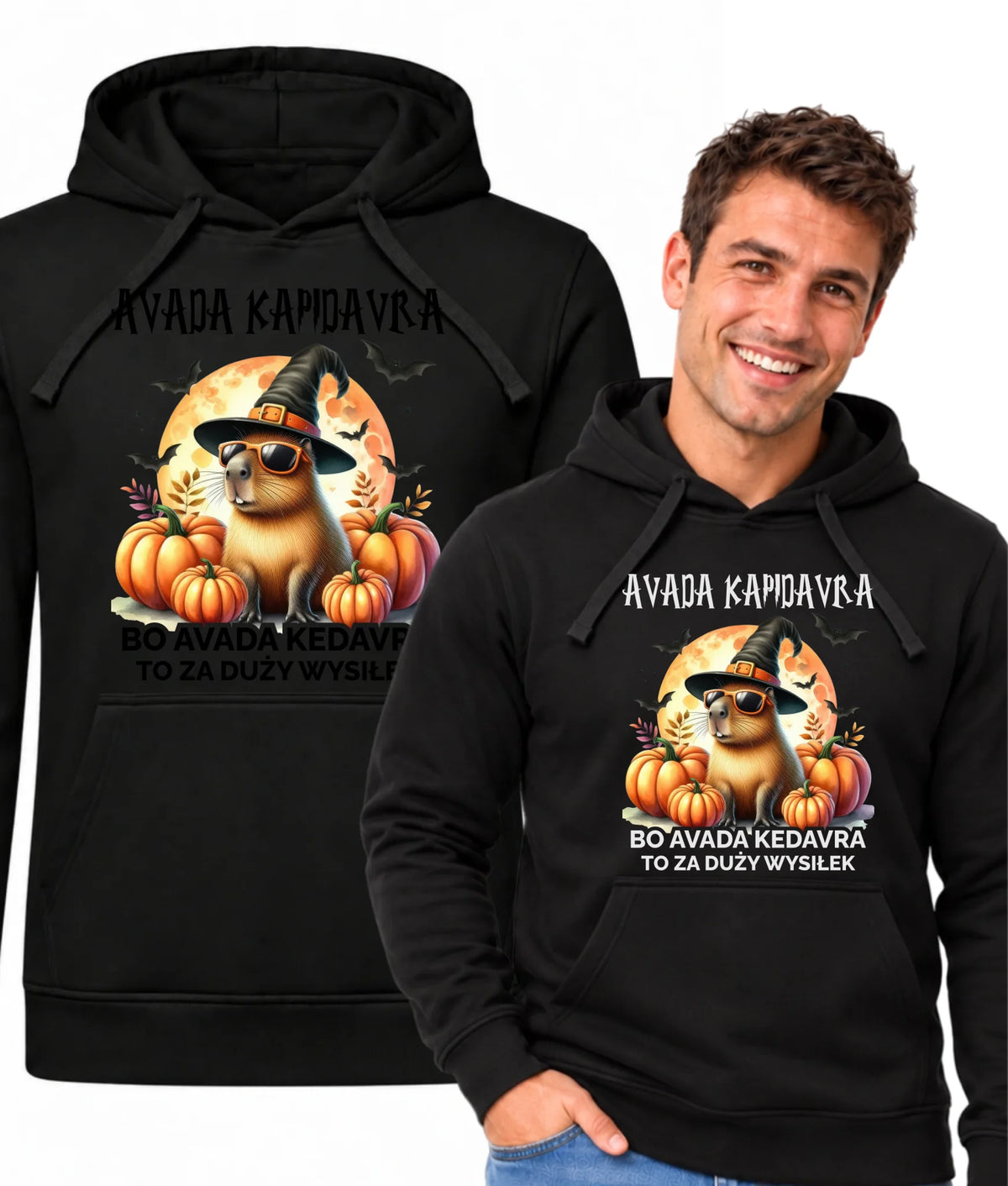 Bluza męska z kapturem halloweenowa - Kapibara - Avada Kapidavra HL21