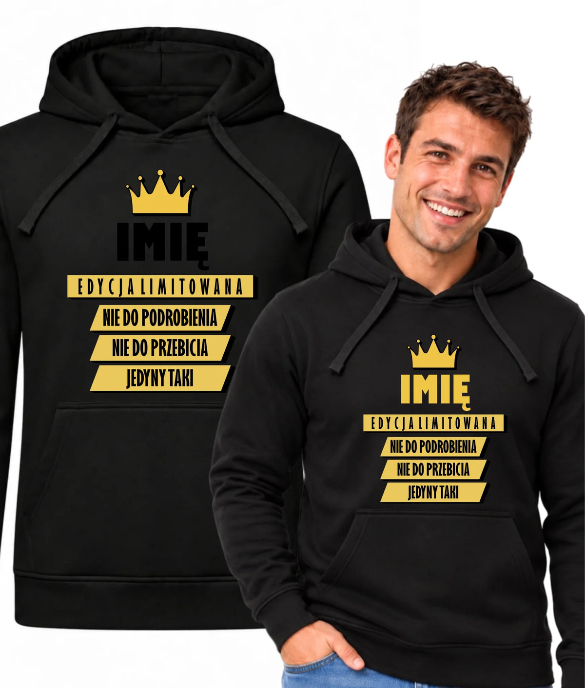 Bluza męska z kapturem - Edycja Limitowana prezent dla niego - personalizowana DCH03