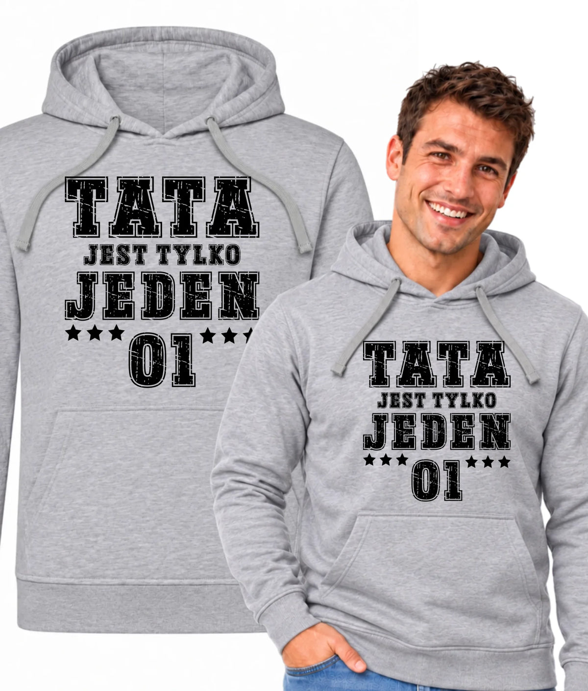 Bluza z kapturem dla taty - Tata jest tylko jeden DT33
