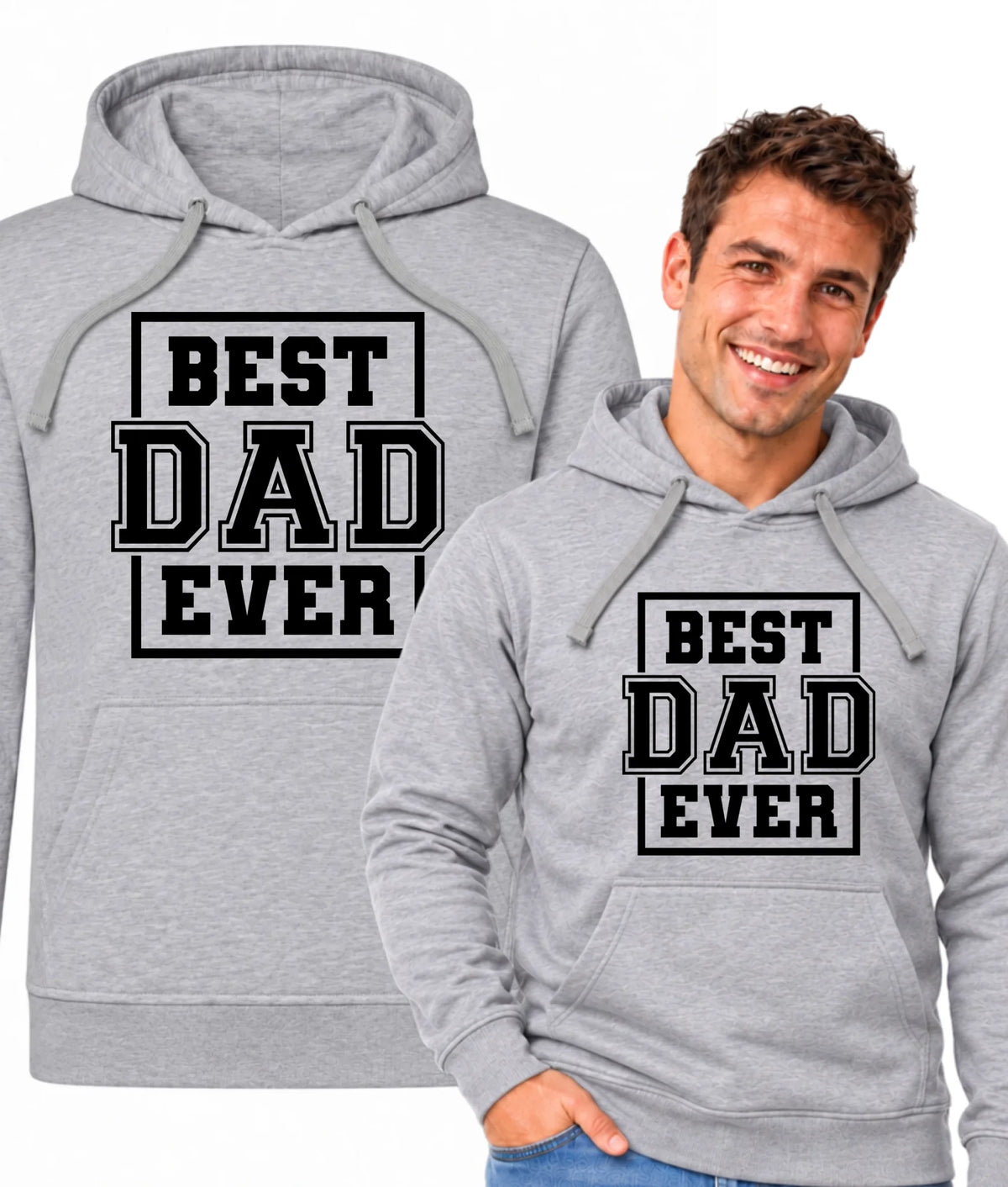 Bluza z kapturem dla taty - Best dad ever DT27