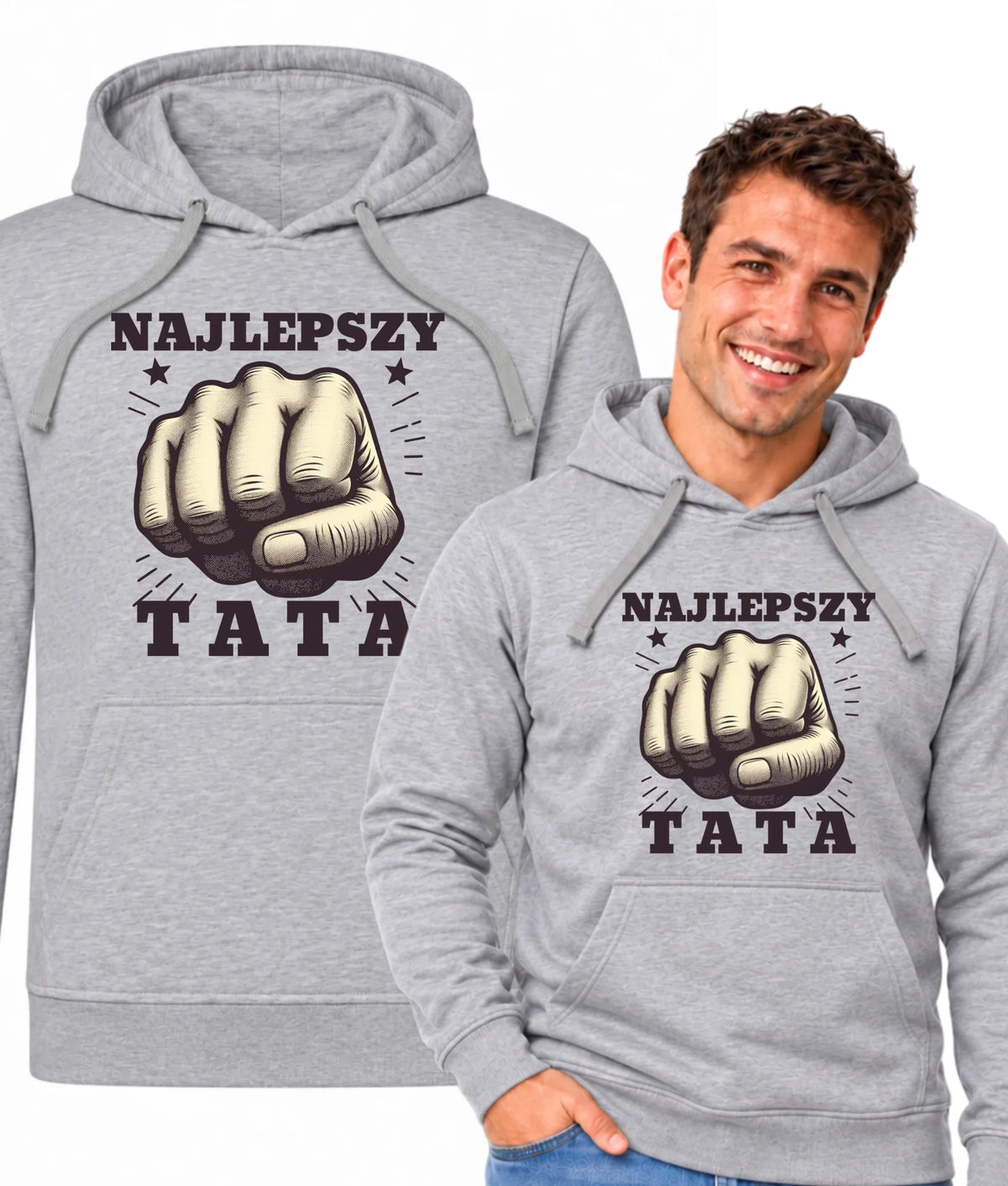 Bluza z kapturem dla taty - Najlepszy tata DT22